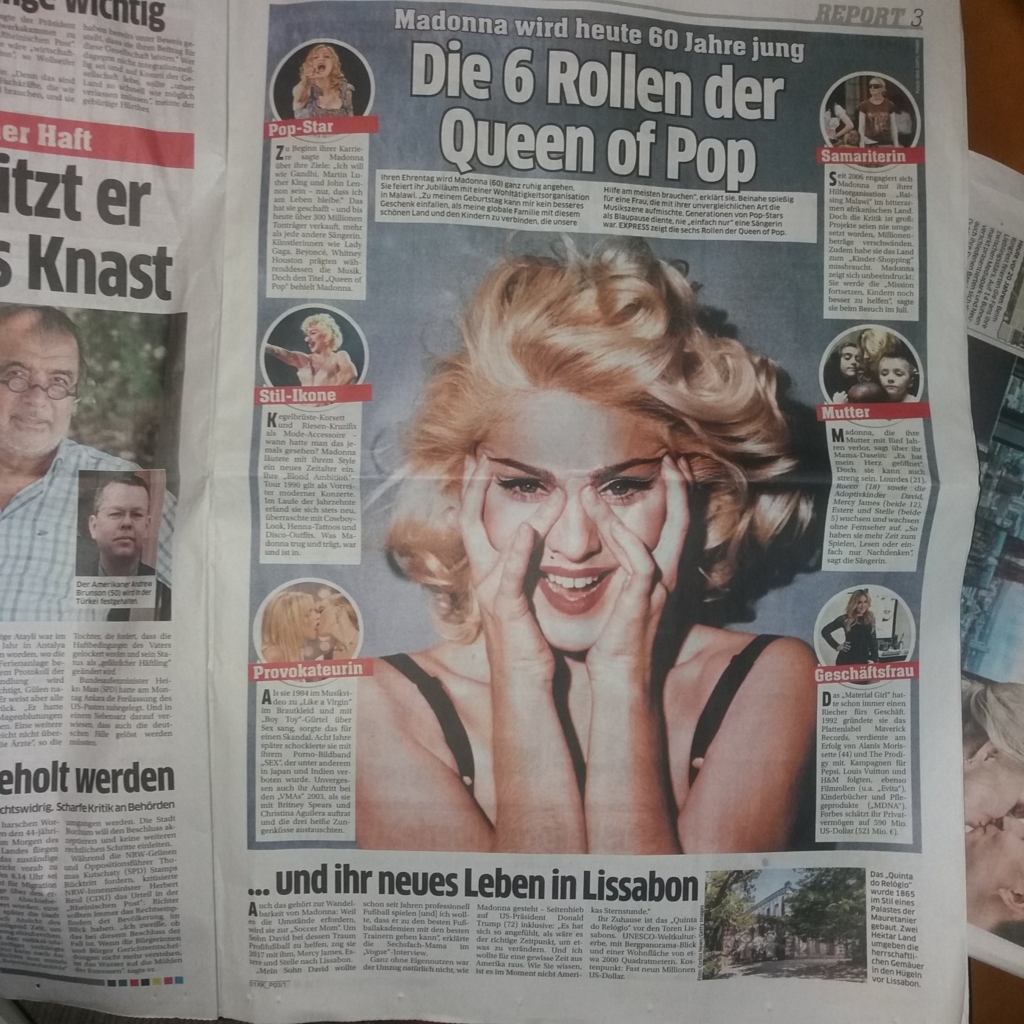 Cover of "Madonna" in German magazine.